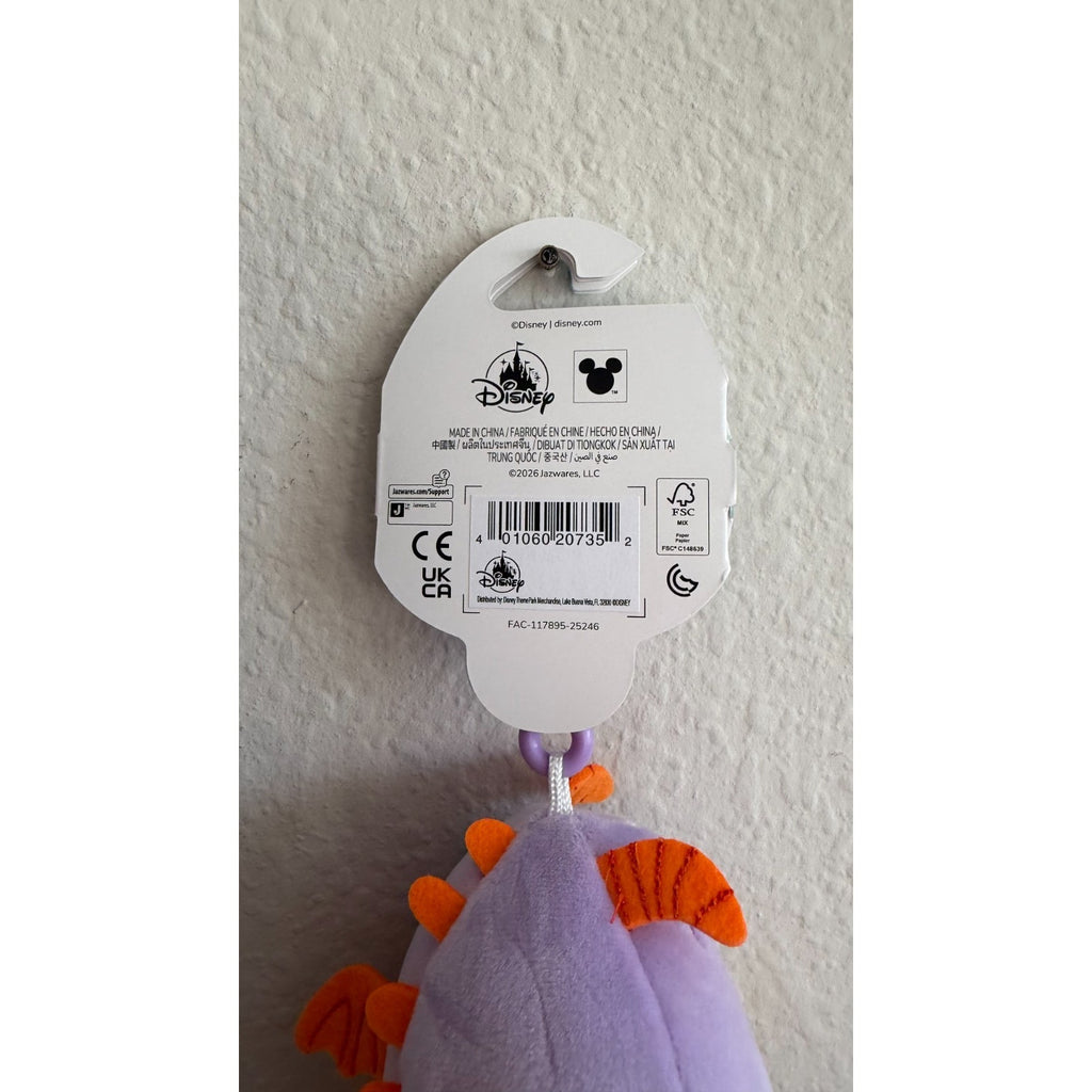NEW Disney Parks Figment 4" Squishmallow Keychain Bag Charm