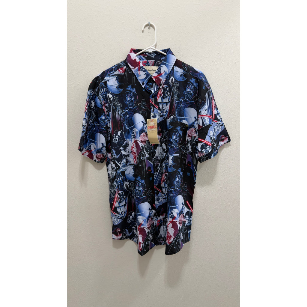 NWT Star Wars RSVLTS "Darth Vader" KUNUFLEX Short Sleeve Shirt - Large