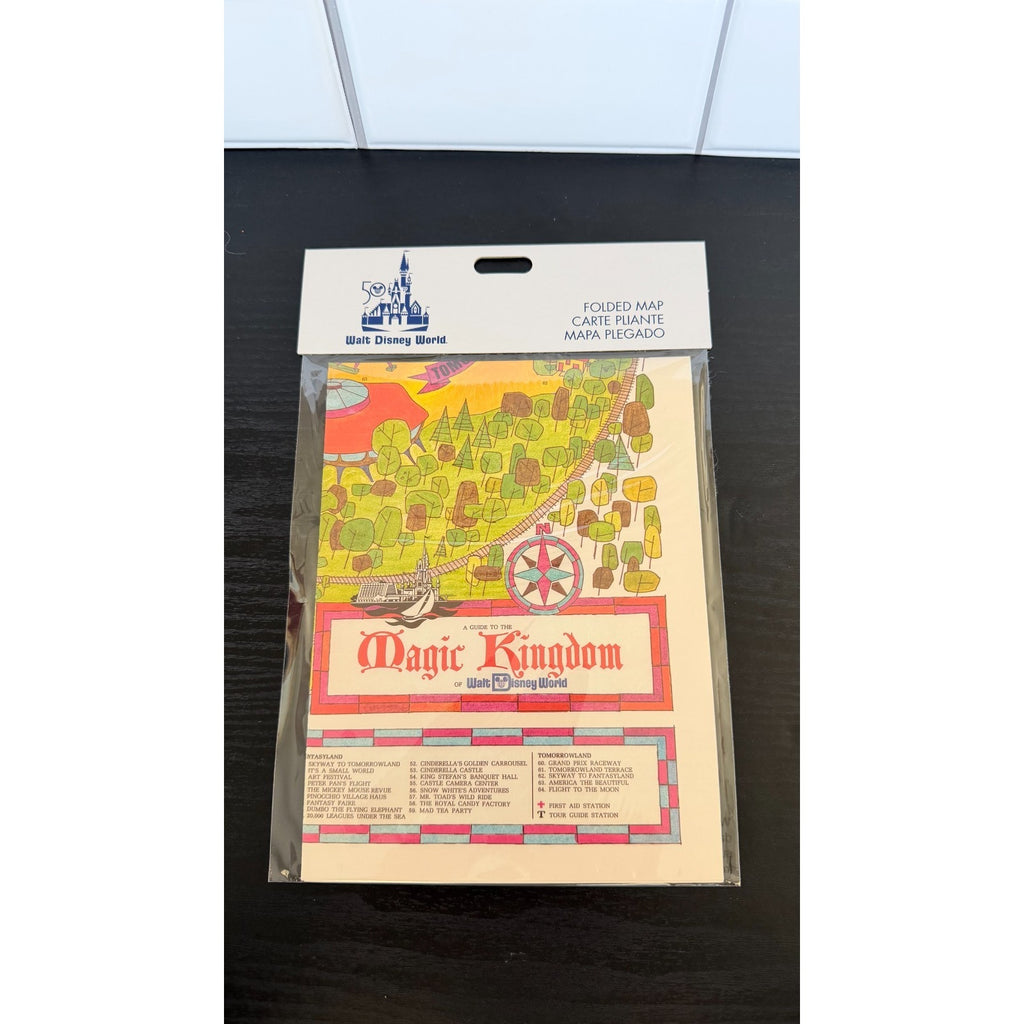WDW 50th Anniversary Vault Series Magic Kingdom Folded Map - NWT 1971 Reprint