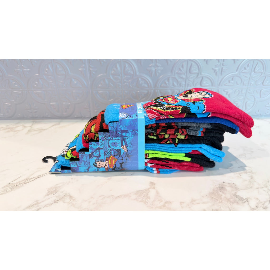 NEW Superman Casual Crew Socks - 6 Pair Pack