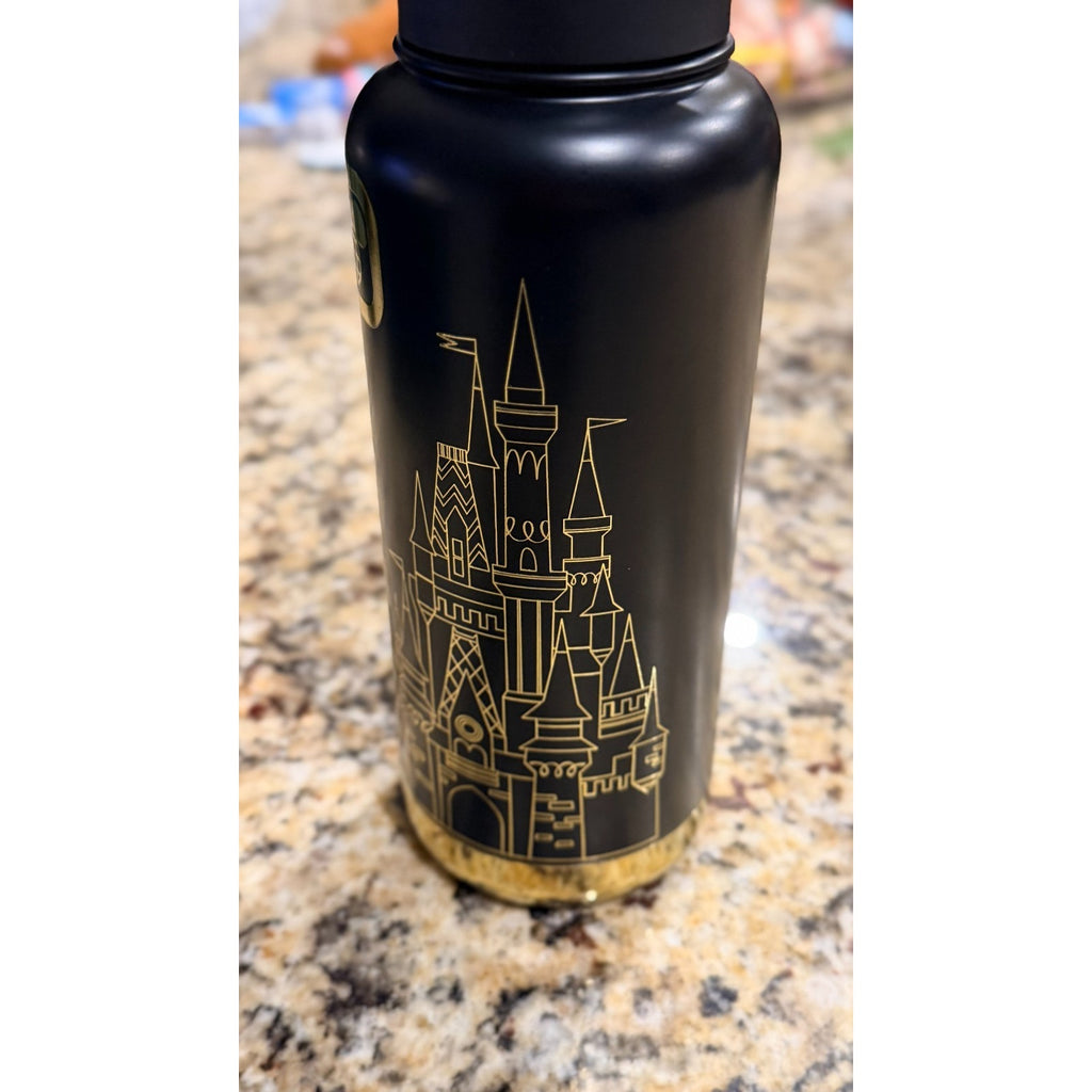 Walt Disney World Cinderella Castle Tumbler - Black & Gold 31.5oz