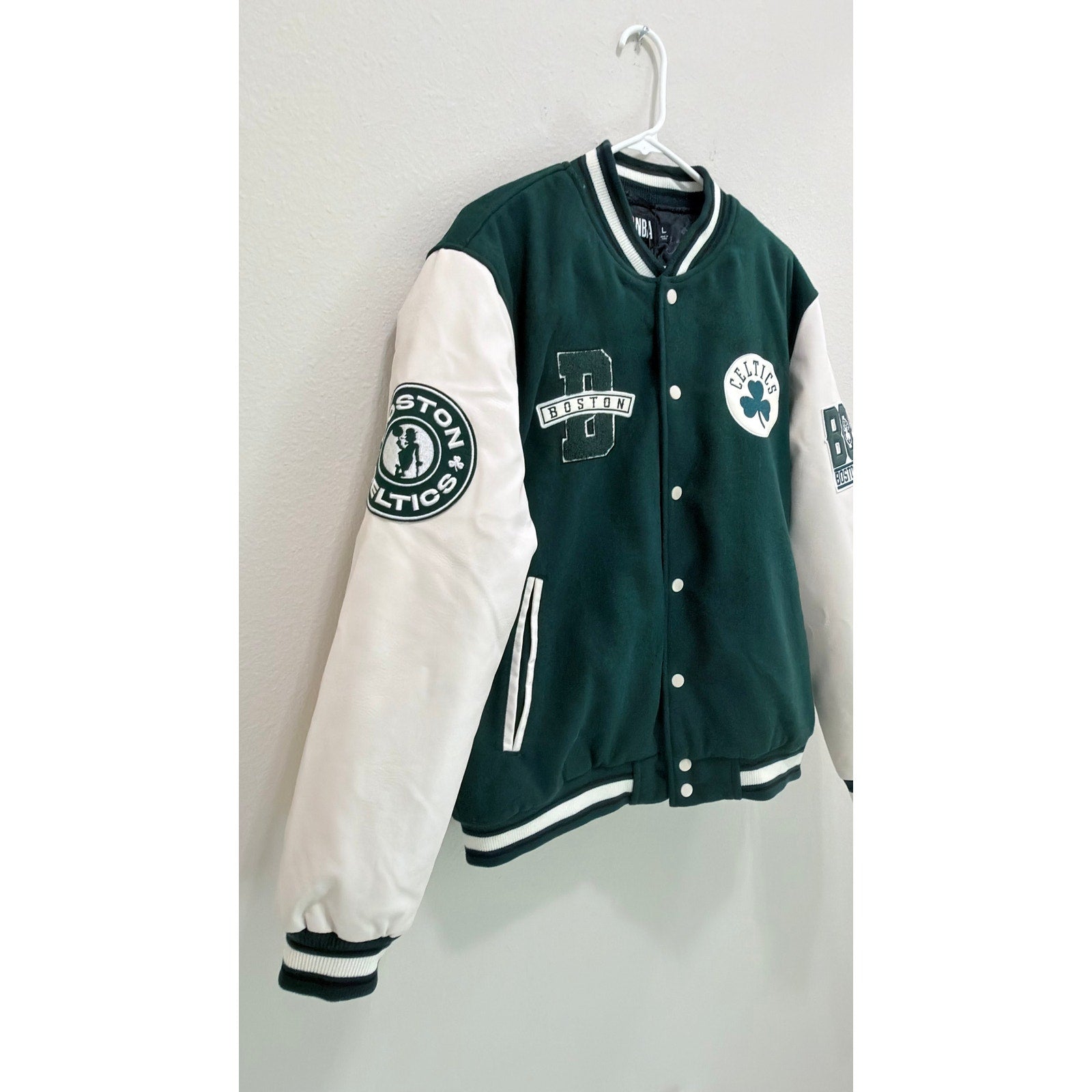 NWT Primark NBA Boston Celtics Varsity Jacket - Large