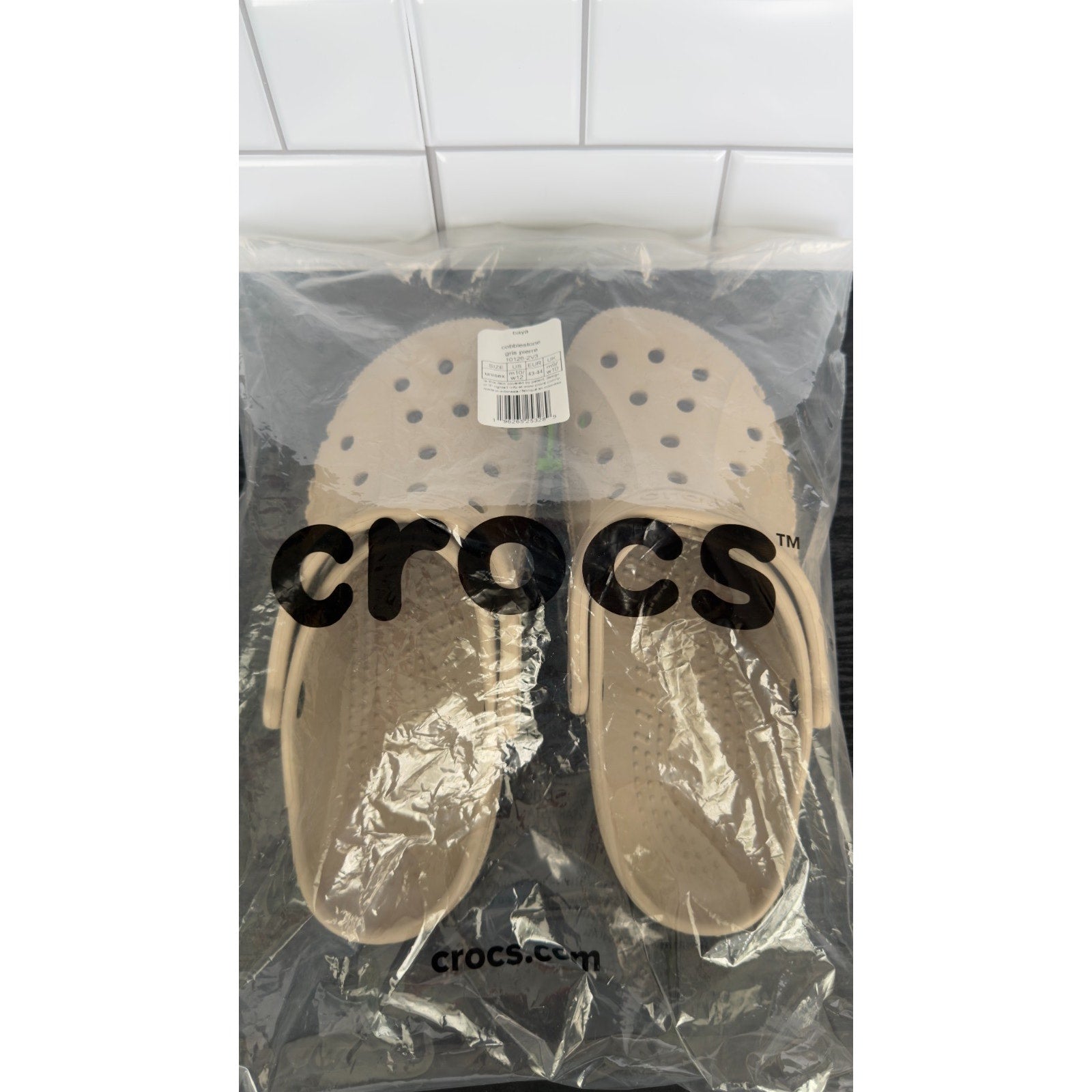 NEW Crocs Baya Cobblestone Classic Unisex Clog Shoes Size: Mens 10/Women's 12