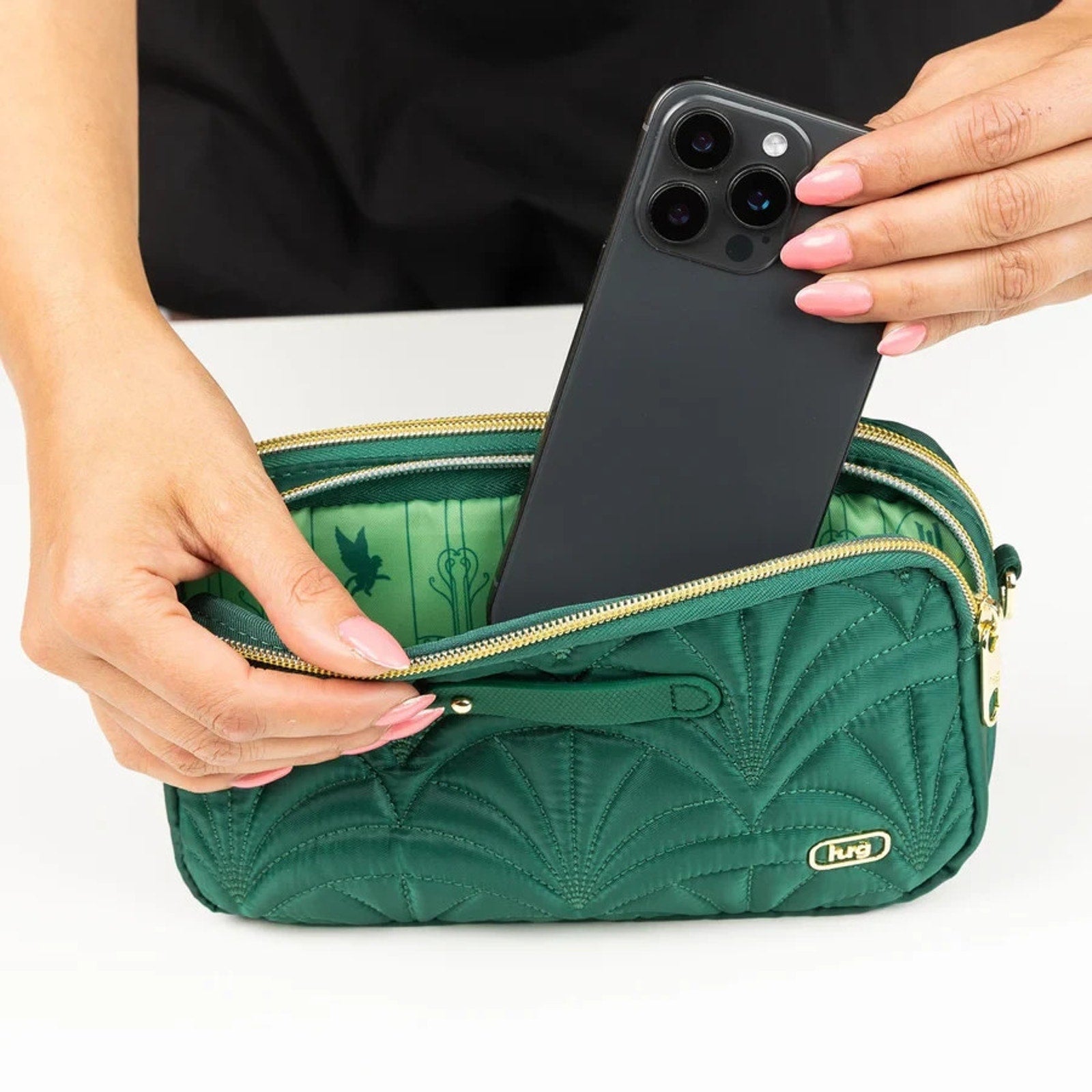 NEW! Wicked x Lug Coupe XL Plus Convertible Crossbody RFID Belt Bag Green