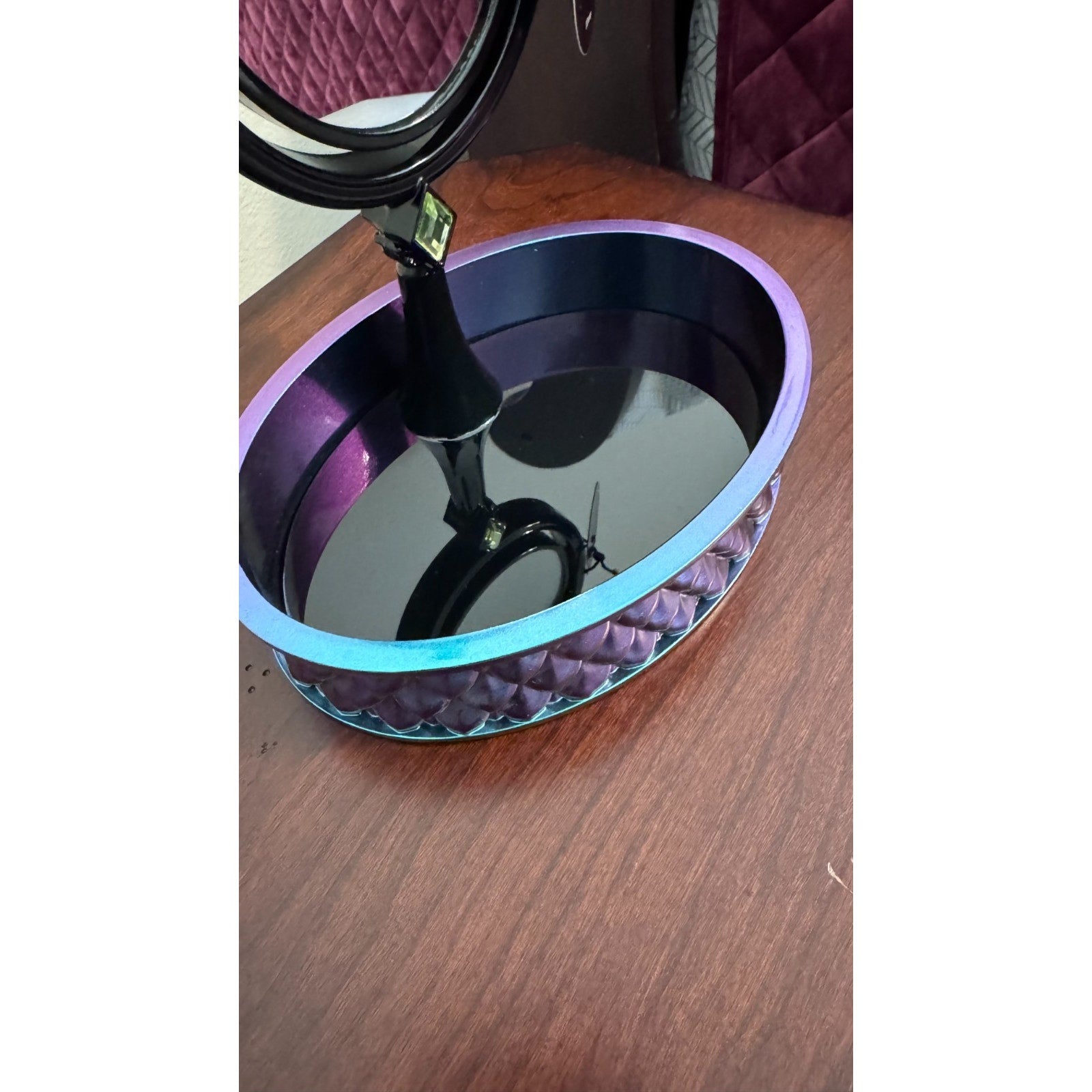 NWT BBW Disney Villains MALEFICENT HORNS Body Care Tray - Dragon Scale Mirror