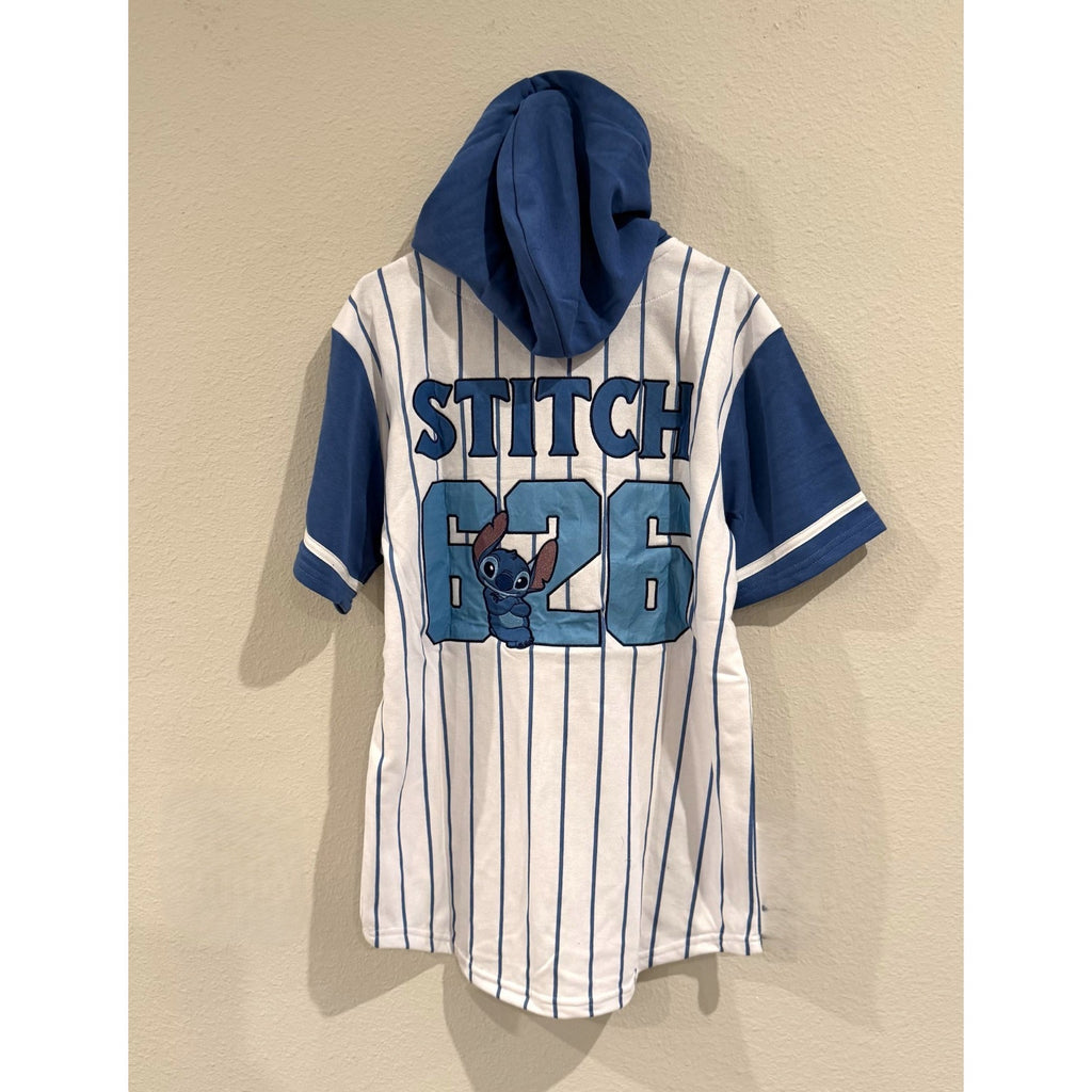 Disney Lilo & Stitch Ohana Hooded Baseball Jersey - Adult Medium NWT