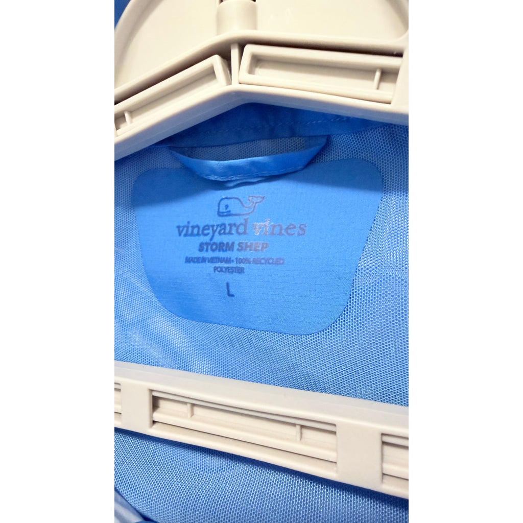 Vineyard Vines Storm Shep Packable Jacket Youth Large Blue Full Zip Hooded NWT