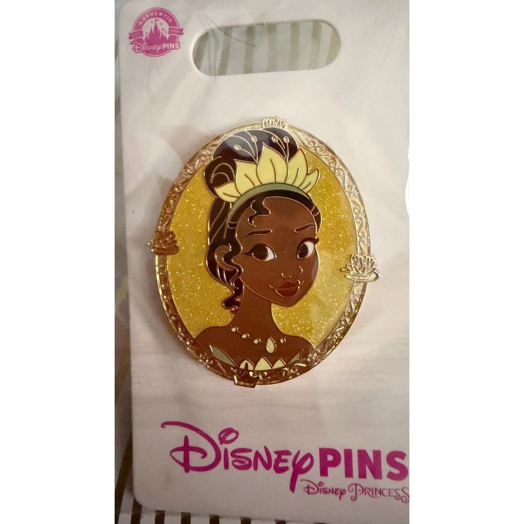 Disney Parks 2023 Princess TIANA Princess & The Frog Oval GLITTER Pin NEW