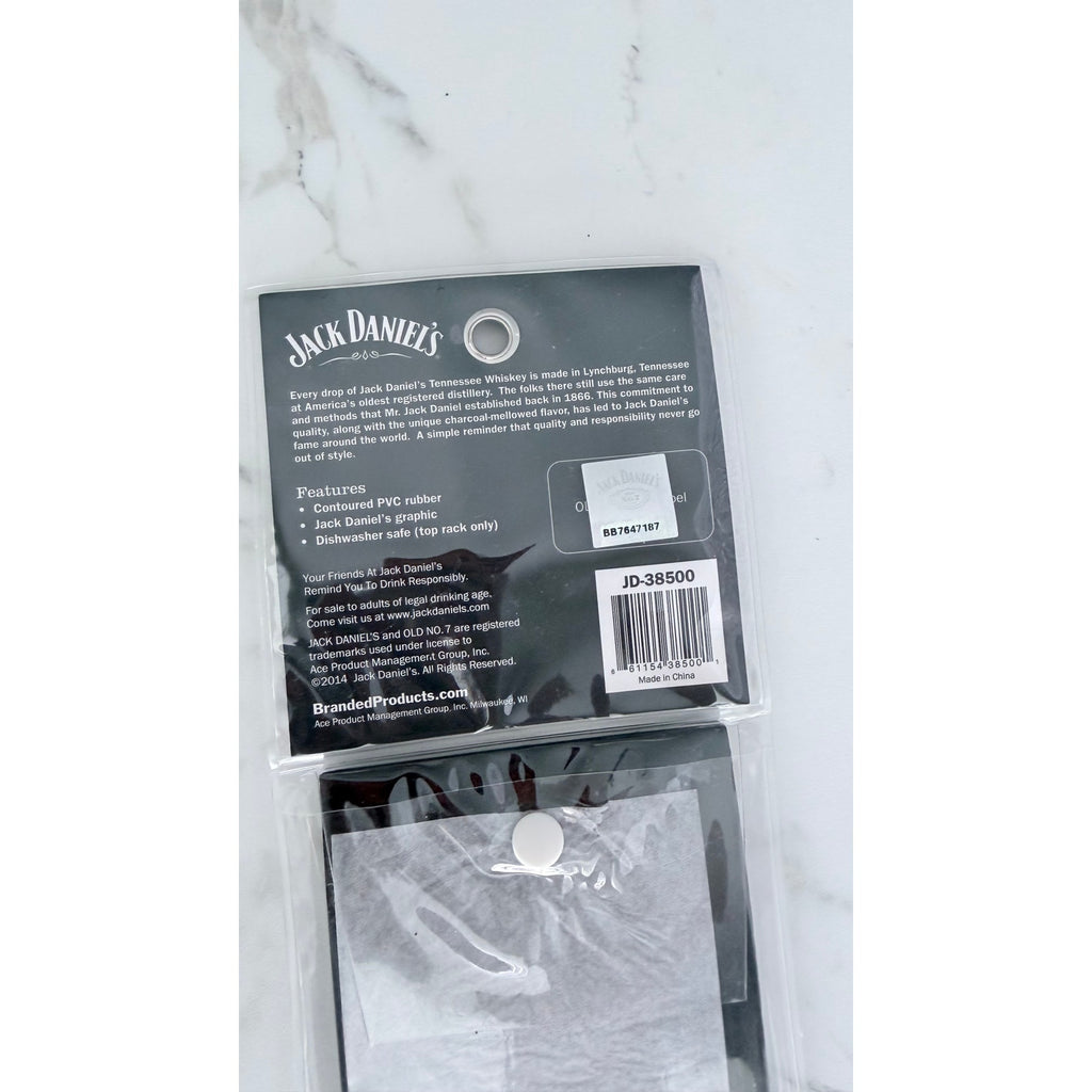 Official Jack Daniel's Black Bar Mat - Old No. 7 Brand - 19" x 4" Rubber NEW
