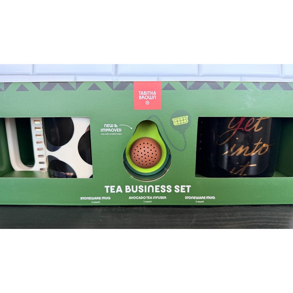 Tabitha Brown for Target 3pc Tea Set - Avocado Infuser & Mugs NIB