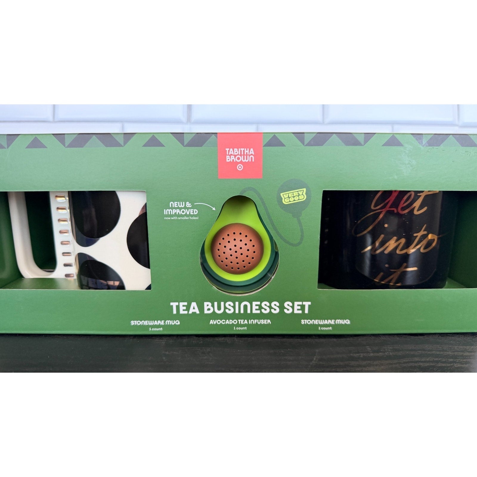 Tabitha Brown for Target 3pc Tea Set - Avocado Infuser & Mugs NIB