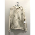 NWT Drill Social Club Rose Print Hoodie Men's Medium Ecru Flocked Fleece