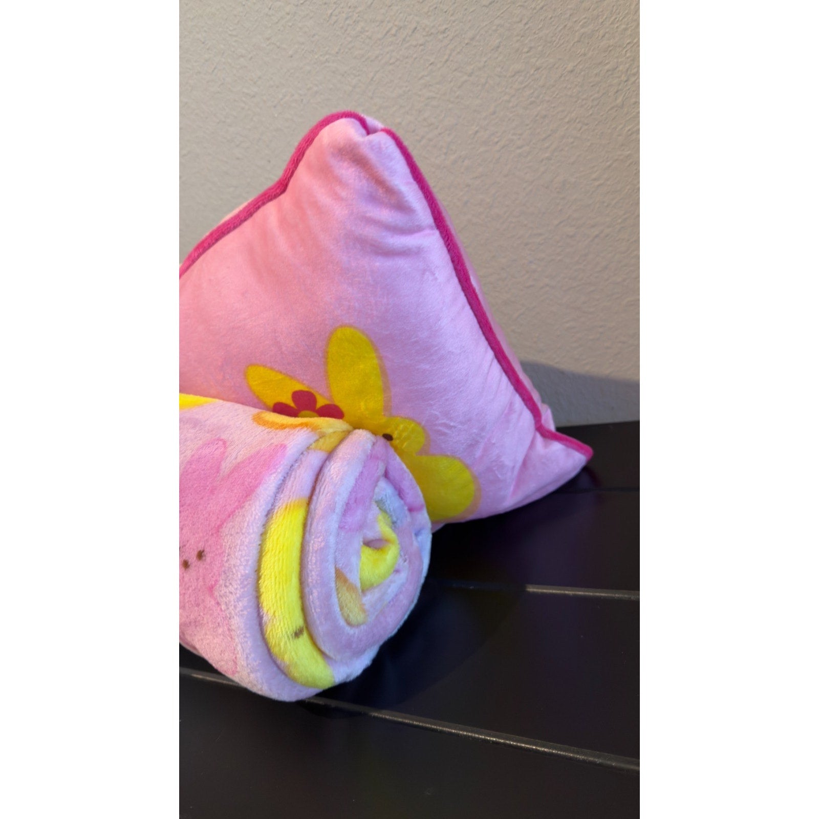 Peeps Pink 2-Piece Plush Set — Throw & Pillow 50x60 - NEW