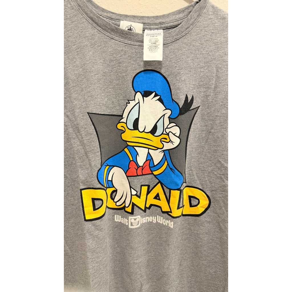 Disney Parks Donald Duck T-shirt Graphic Grey Adult Unisex XL - Preowned