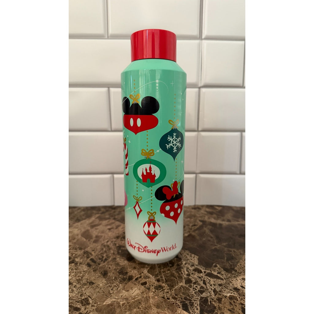 Disney Parks x Starbucks Mickey Holiday Ornaments Water Bottle - NEW