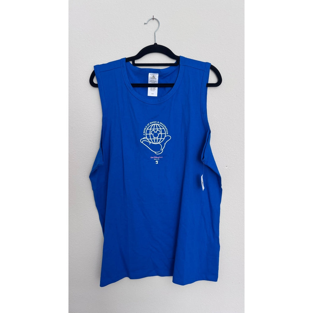 NWT Disney Parks Walt Disney World Mickey Mouse Royal Blue Tank Top Large