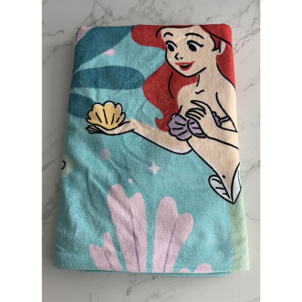 Disney Princess Beach Towel Ariel Moana Belle Flounder Cotton Pool Towel NEW