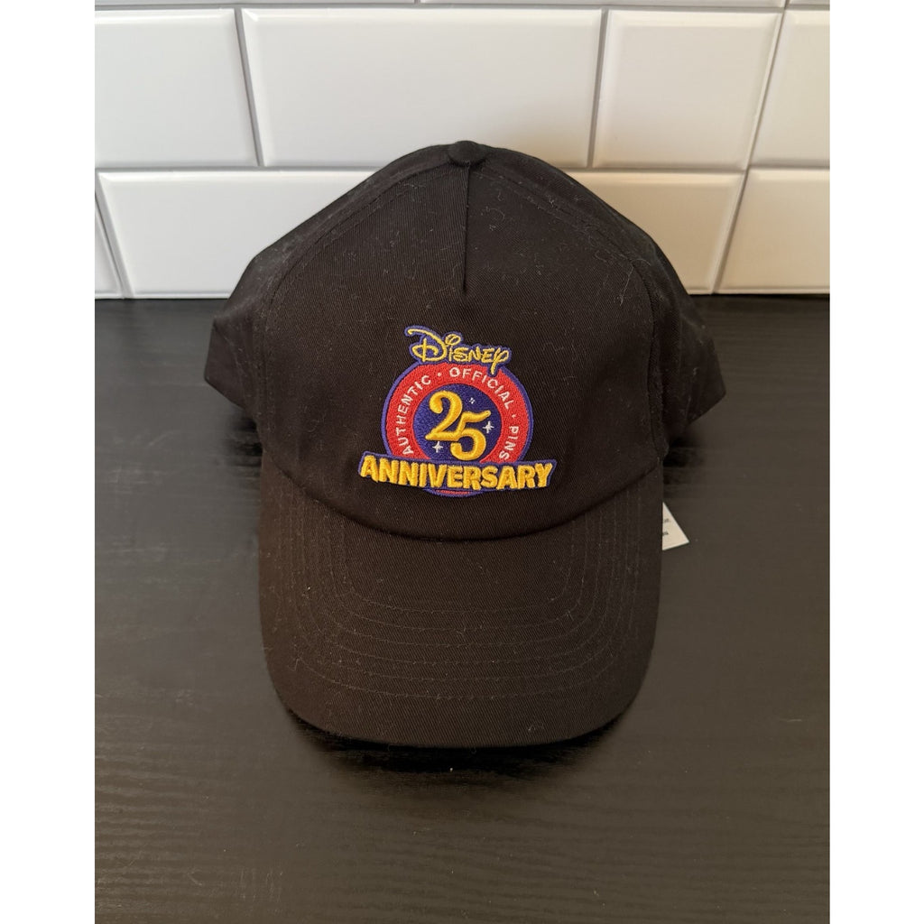 Disney Parks 25th Anniversary Authentic Official Pin Trading Baseball Cap NEW