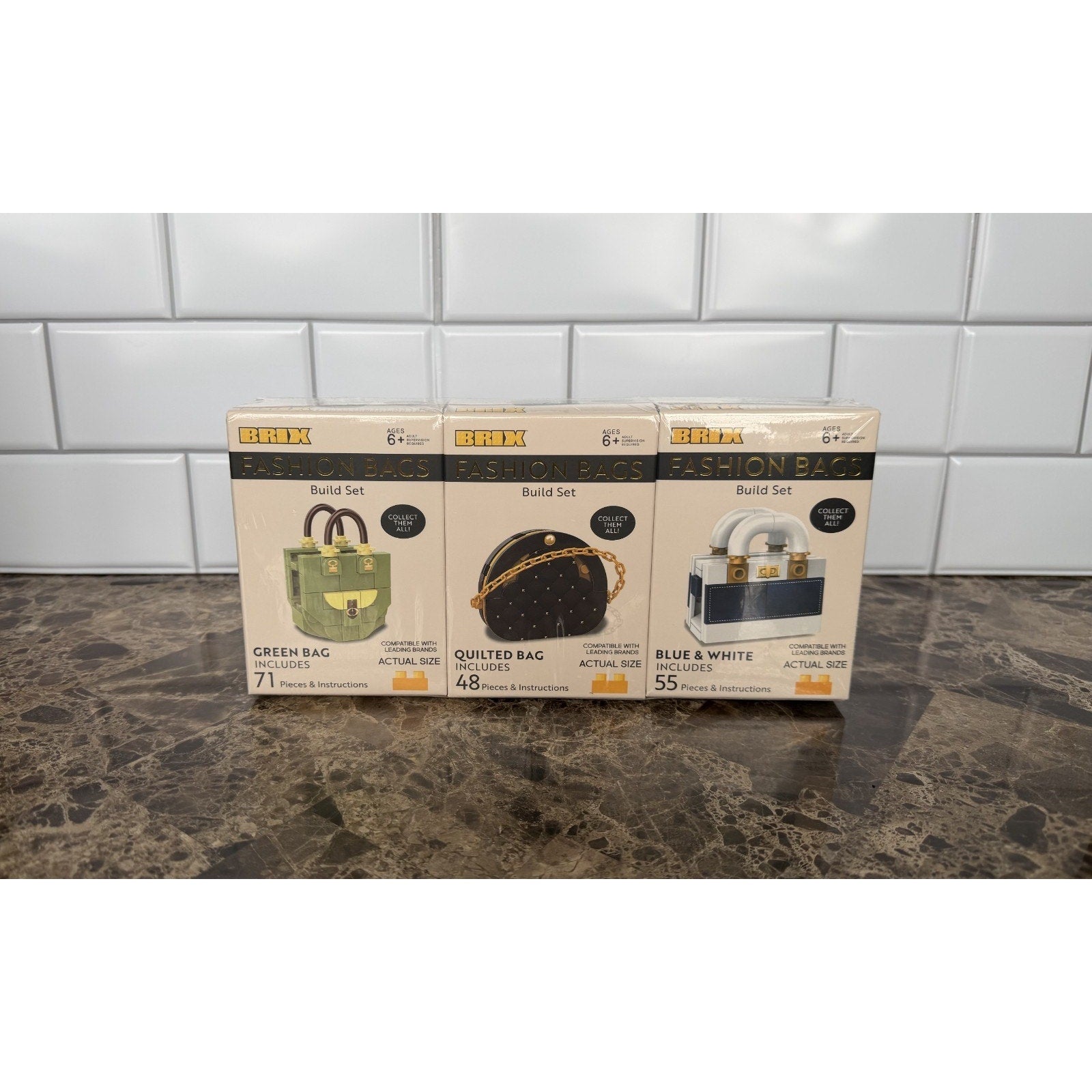 NIB Brix™ Fashion Bags Building Set - Collectible Mini Purses
