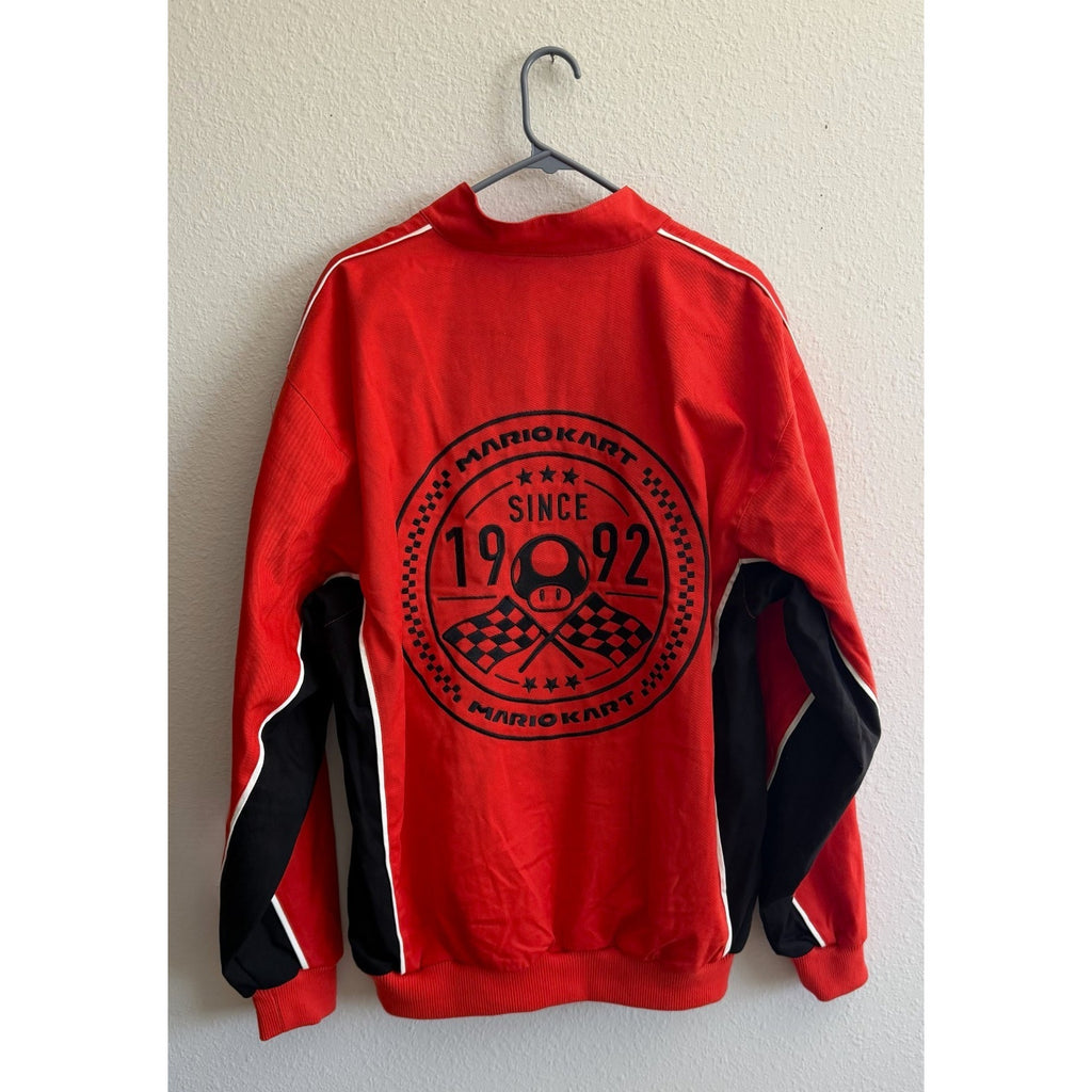 Mario Kart Red Canvas Racing Jacket - Adults Medium - Target Exclusive NWT
