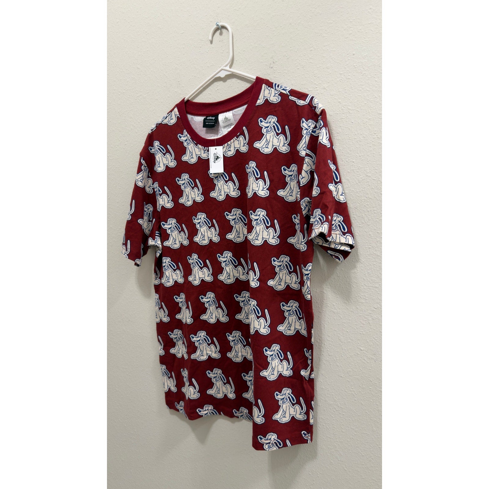 Disney Parks Our Universe Pluto All Over Print Shirt Medium NWT