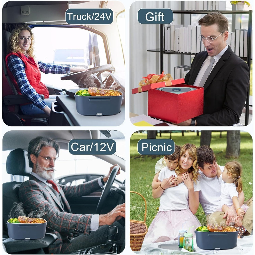 NEW Nifogo Electric Lunch Box 80W Fast Food Heater 1.5L – Car/Truck/Home