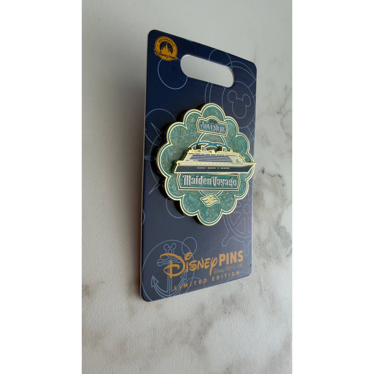 Disney Cruise Line Disney Adventure Ship Maiden Voyage Limited Edition Pin