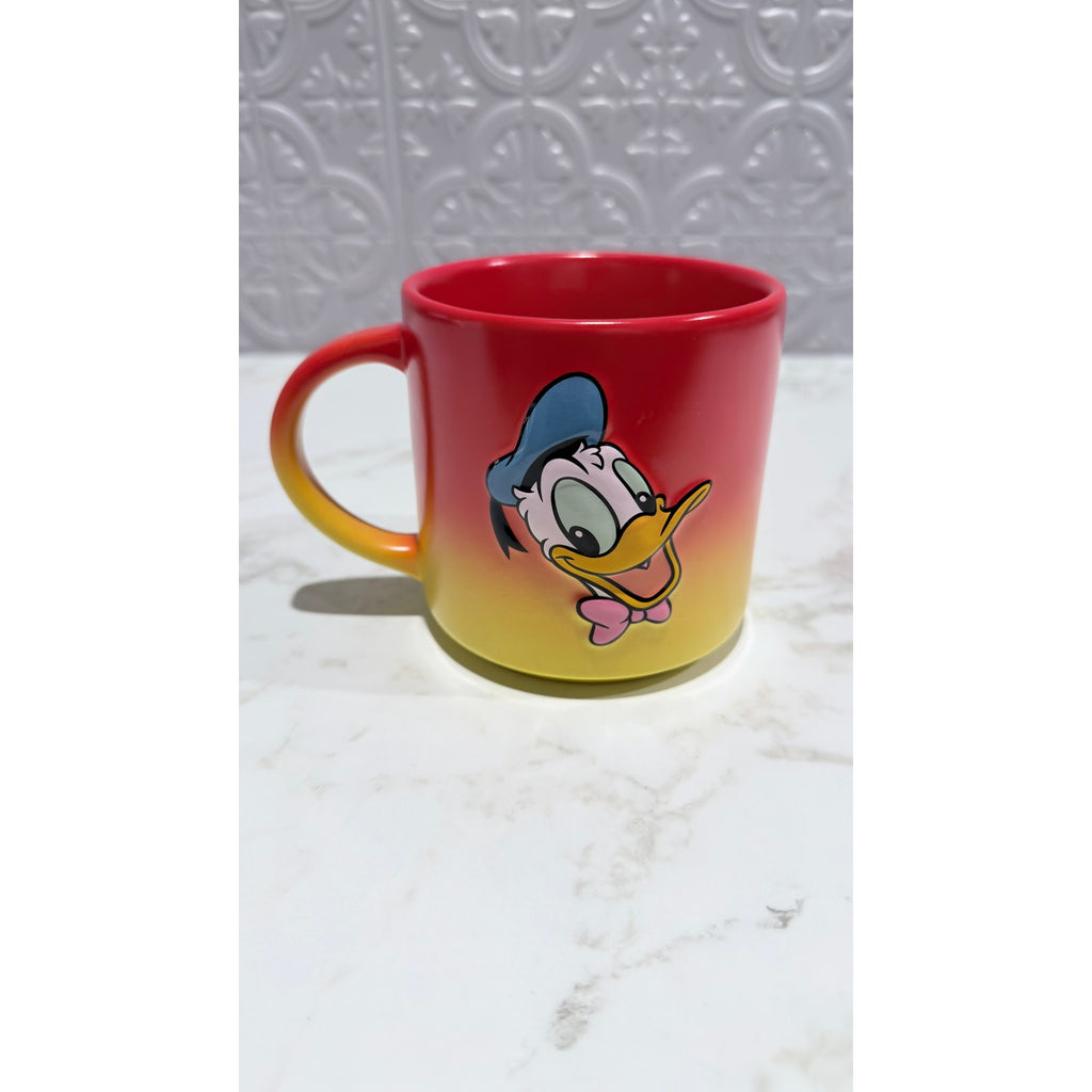 Disney Parks Mickey & Donald Ombre Ceramic Stoneware Coffee Mug 20 oz NEW