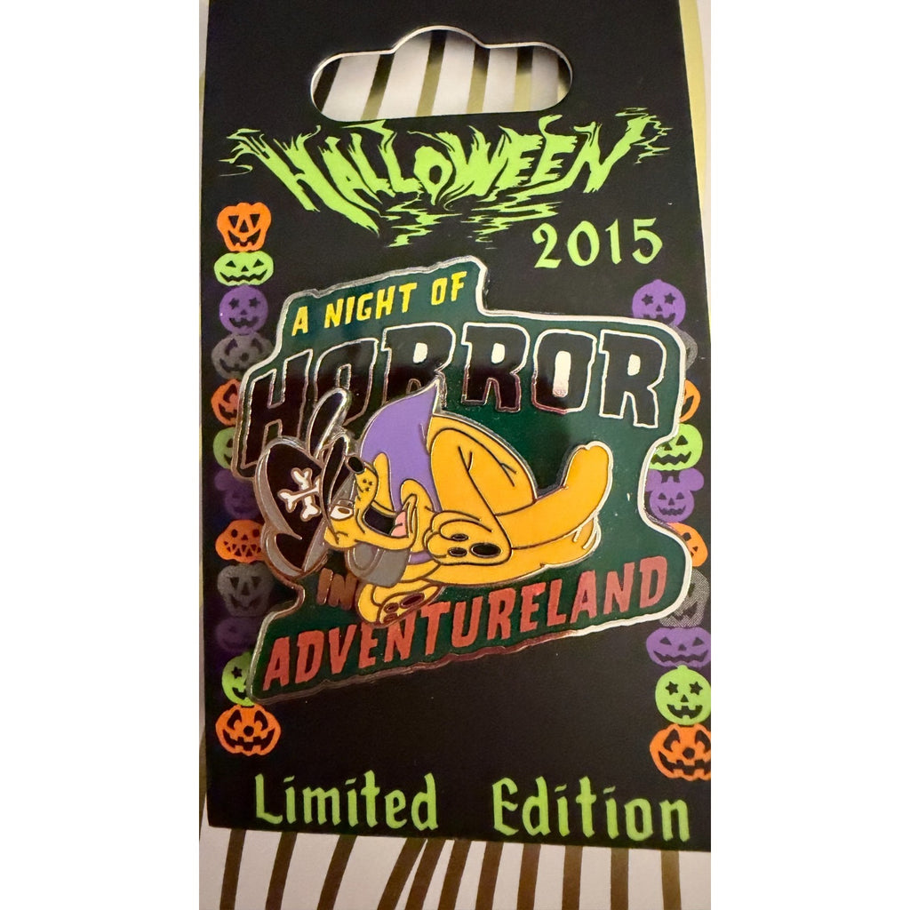 Disney Parks Halloween 2015 Pluto Pirate Adventureland Pin - 3 of 4 in Series