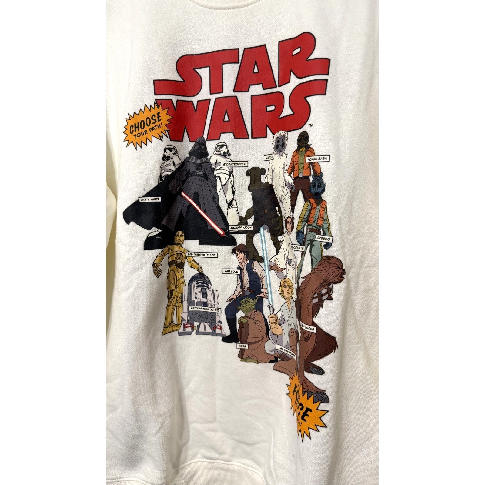 NWT Disney Star Wars Classic Character Crewneck Sweatshirt Adult Medium