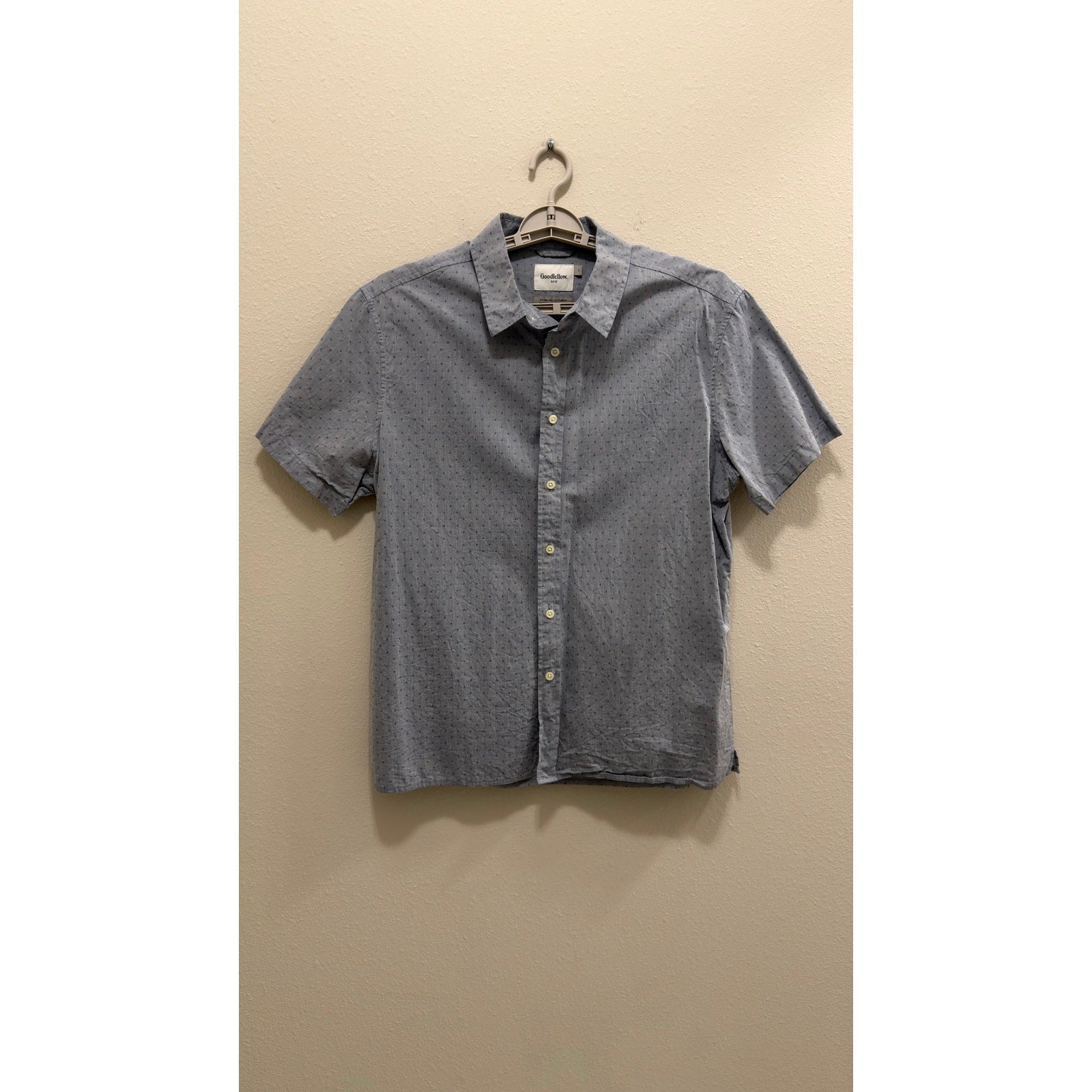 Goodfellow & Co Men's Large Standard Fit Short Sleeve Button Down