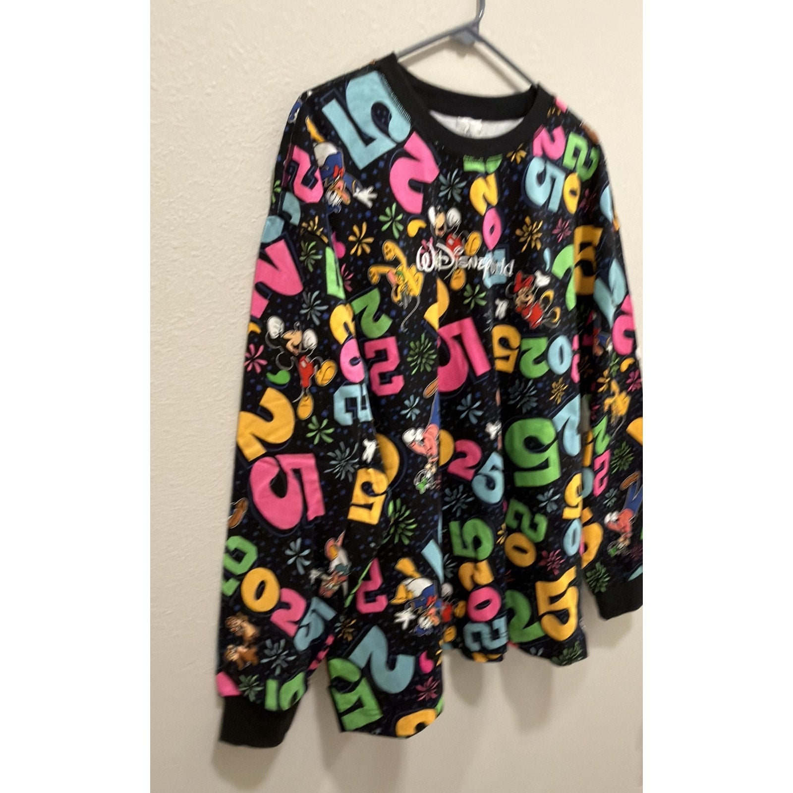 Walt Disney World 2025 Mickey & Friends Crewneck Sweatshirt Large NWT