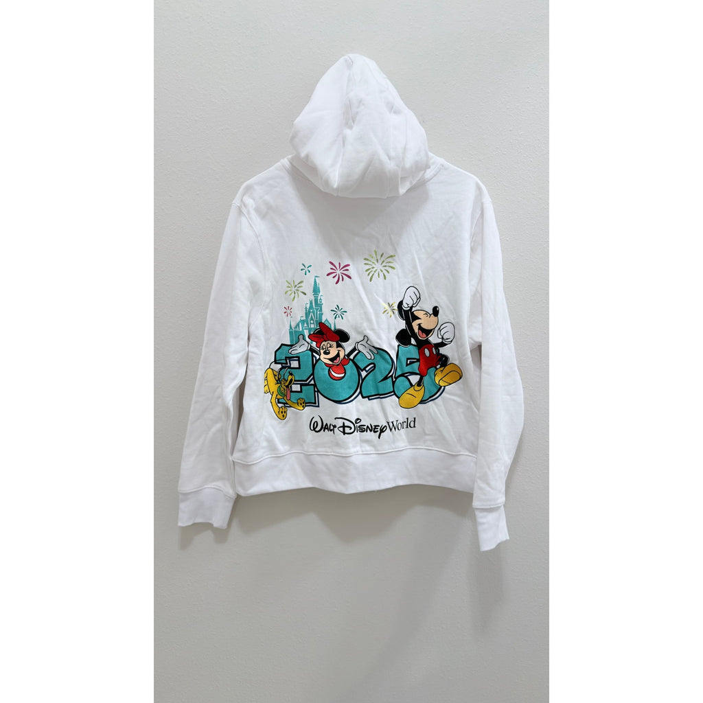 NWT 2025 Walt Disney World Mickey & Friends Zip-Up Hoodie - Women’s Large