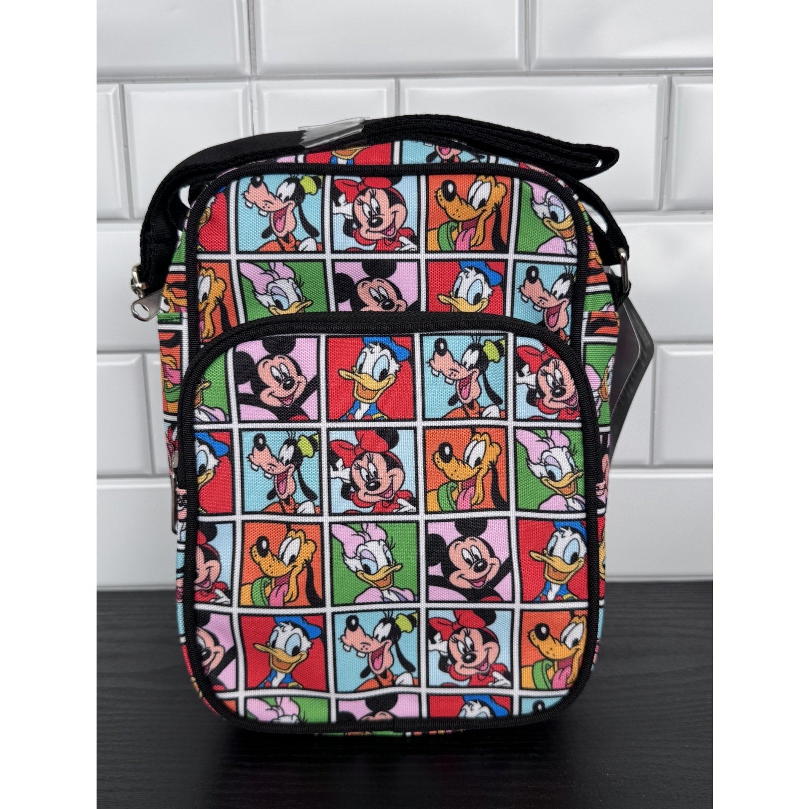 Disney Parks Mickey Mouse and Friends Checkerboard Crossbody Bag NWT