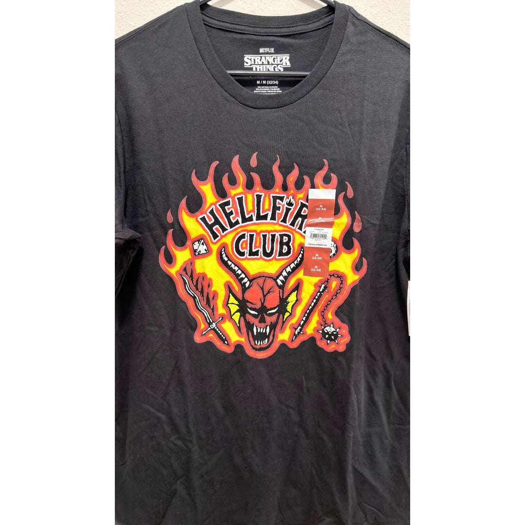 Stranger Things Hellfire Club Graphic Tee - Men's Medium - Netflix Official