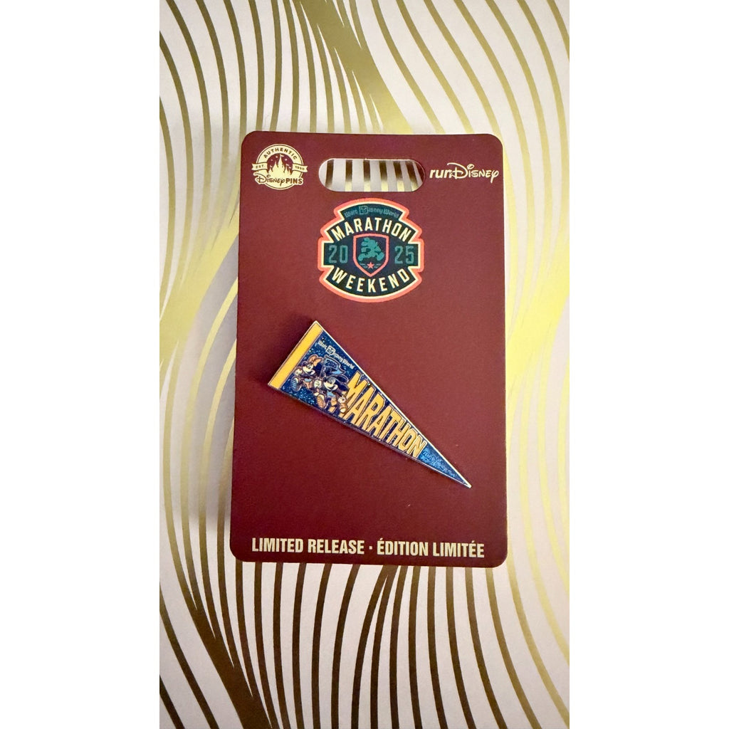Disney Parks 2025 runDisney Marathon Weekend Mickey & Minnie Pennant Pin