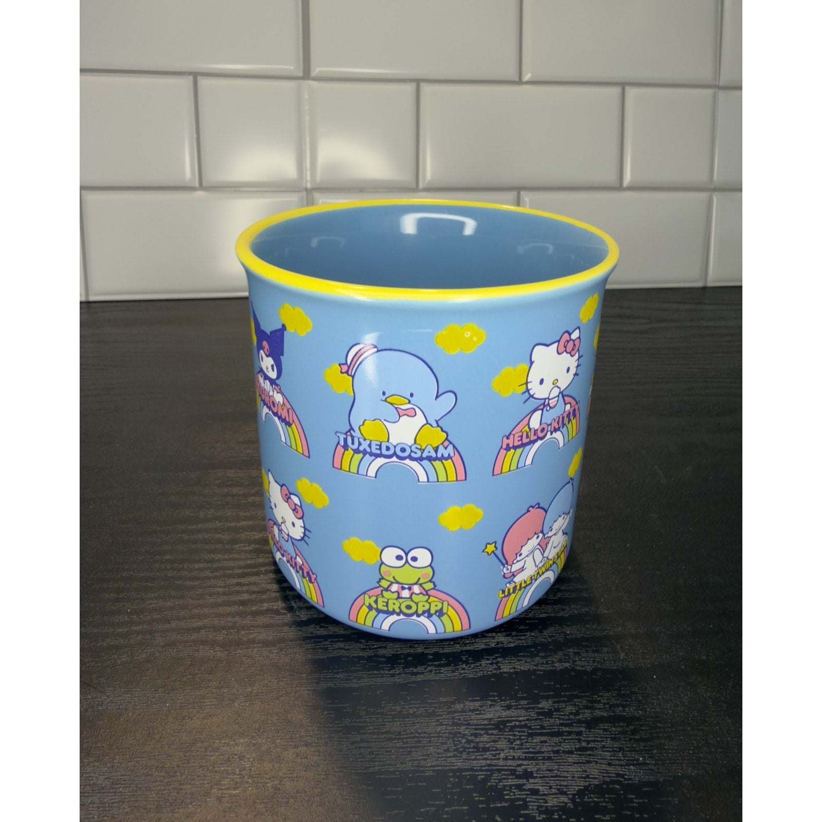 Hello Kitty & Friends Blue Rainbow Character 20oz Ceramic Mug NEW