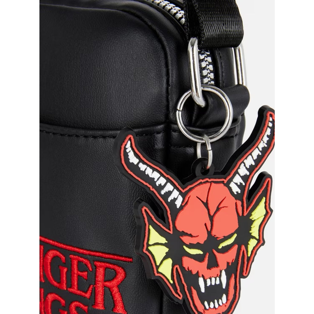 Primark Stranger Things Logo Crossbody Phone Bag Removable Demogorgon Charm NWT