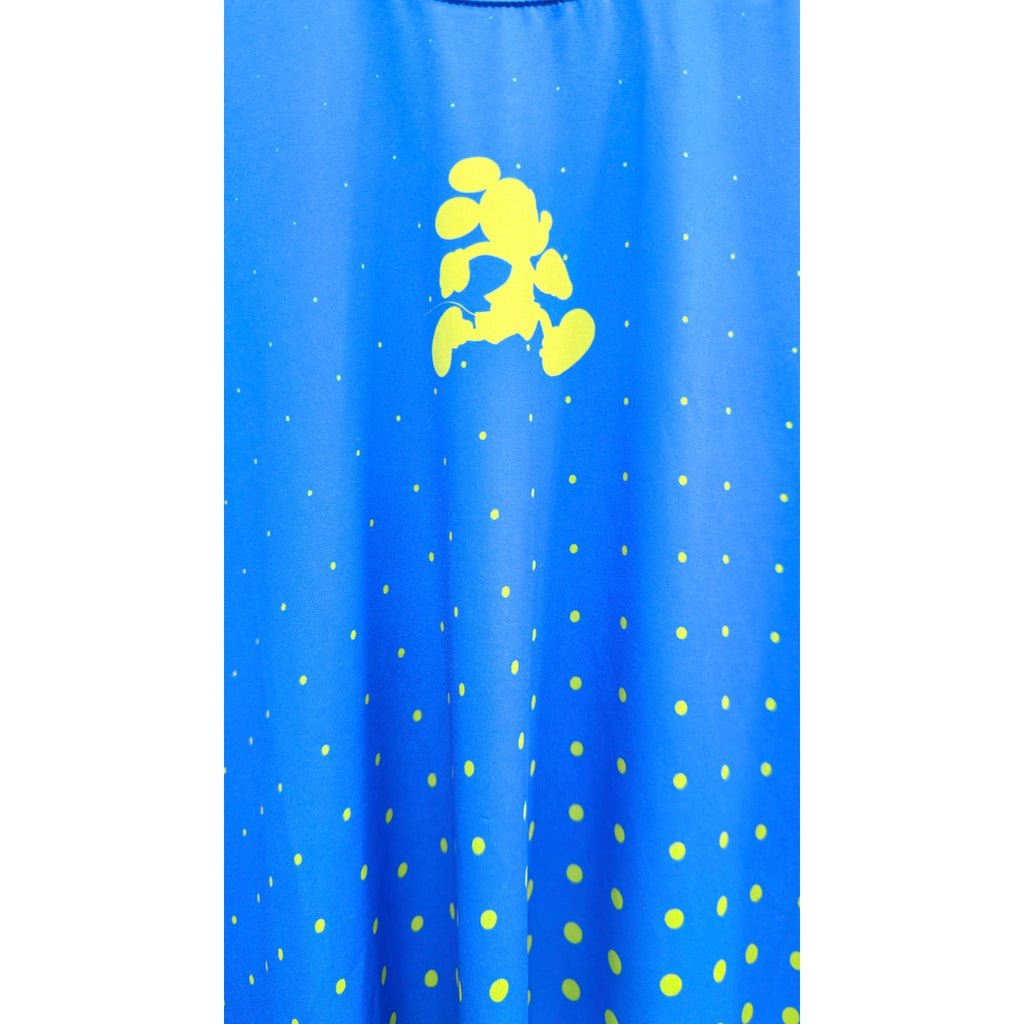 runDisney Mickey Mouse Performance Running Shirt Blue Yellow Large NEW