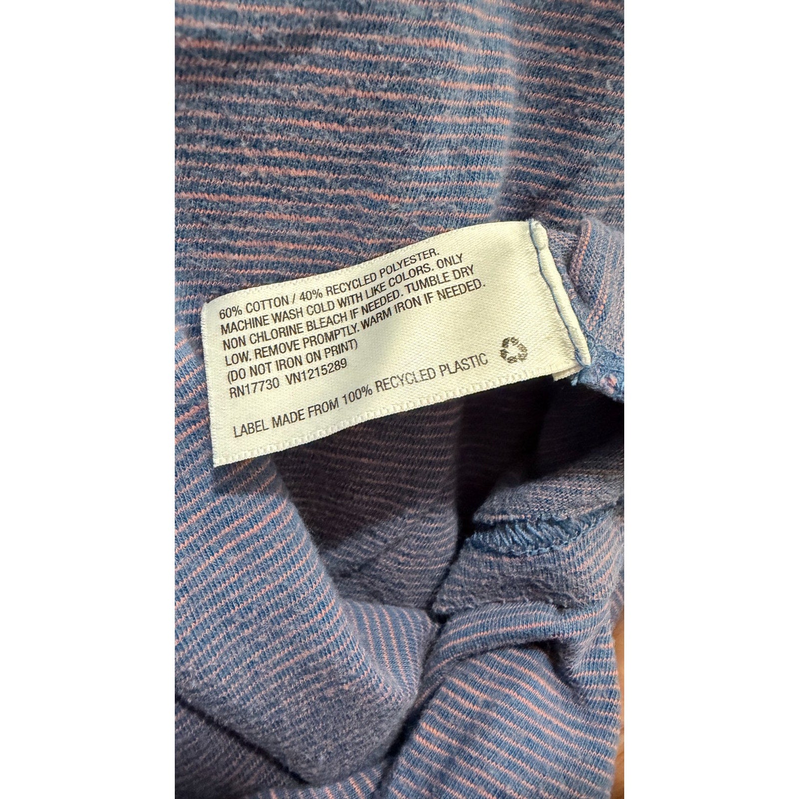 Men’s Goodfellow & Co Striped T-Shirt - Blue & Pink - Adult XL - Preowned
