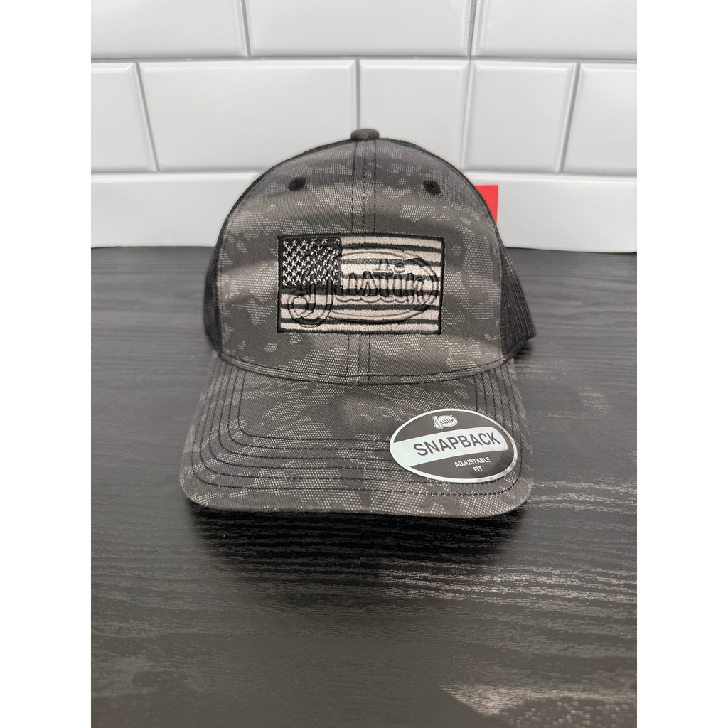 Justin Boots American Flag Camo Mesh Back Cap – NWT