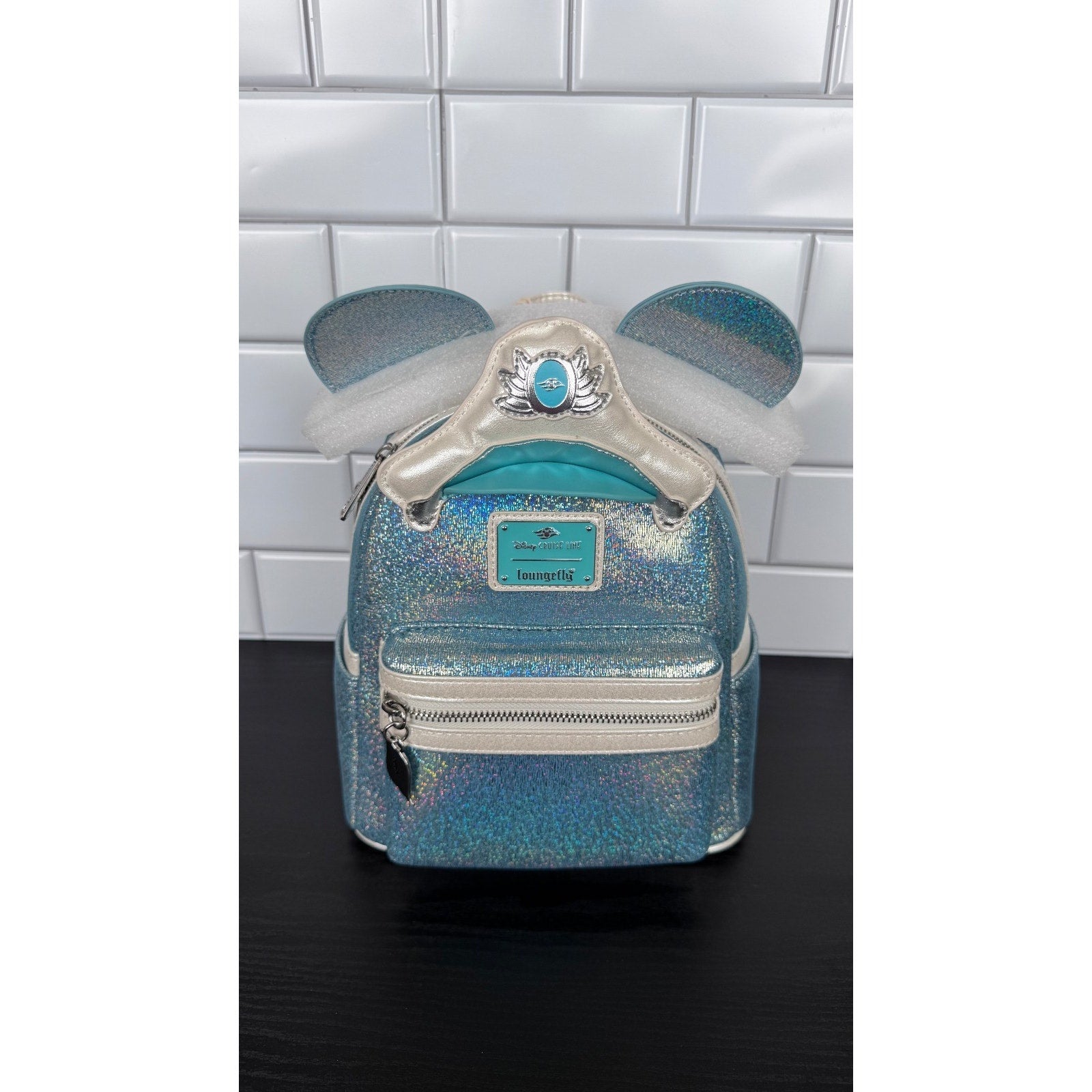 Loungefly Disney Cruise Line 25th Anniversary Shimmering Seas Backpack & Ears