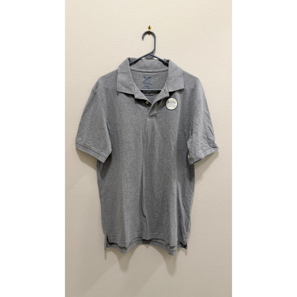 Faded Glory Men's Gray Polo Shirt Short Sleeves Size Medium NWOT
