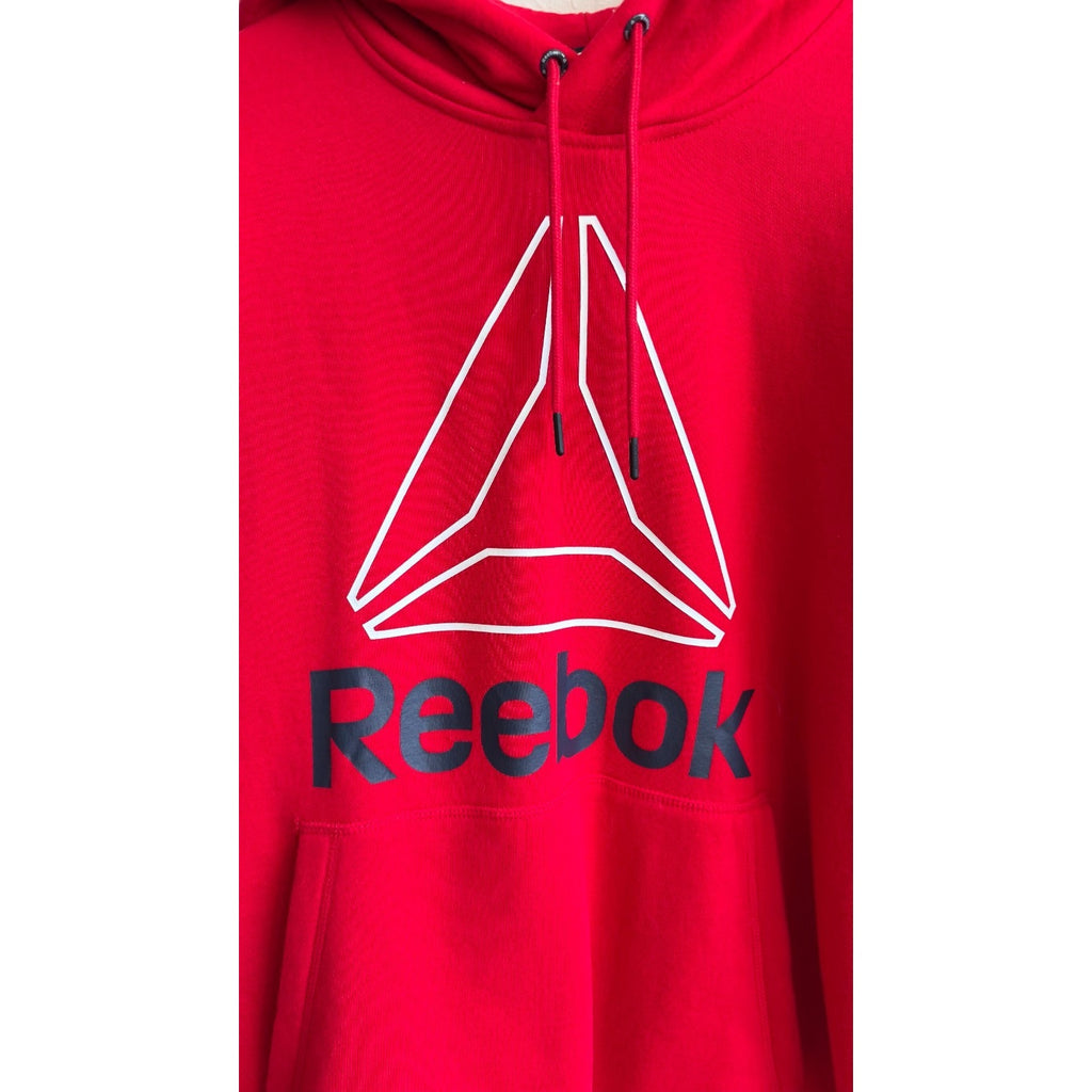 Reebok Men's Active Red Fleece Hoodie X-Large - Preowned