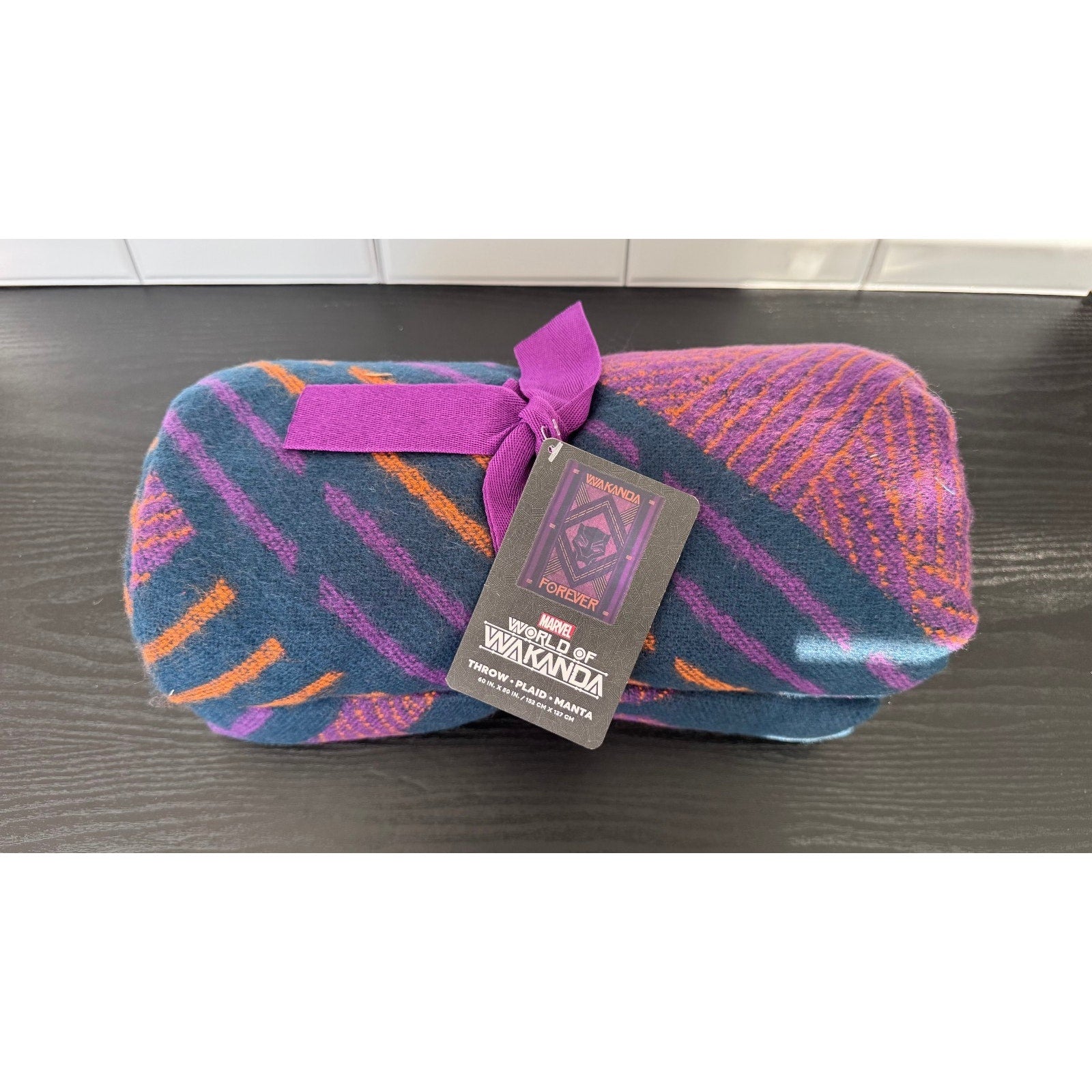 NEW Black Panther Throw Blanket World Of Wakanda Forever Disney Marvel 60"x50"