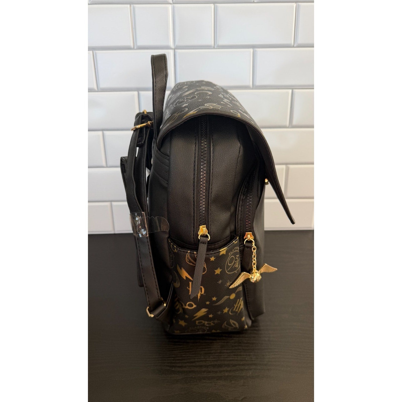 NEW Primark x Harry Potter Black and Gold Backpack