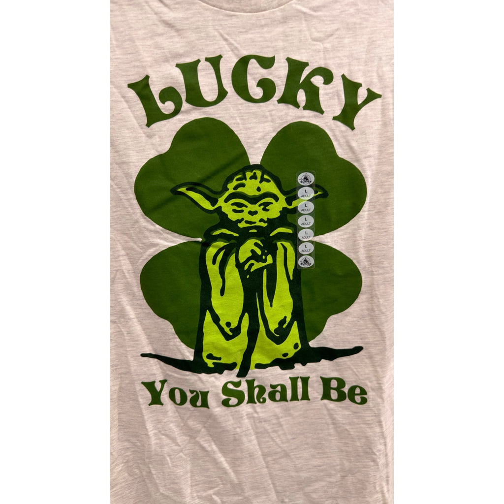 Disney Parks Yoda St. Patrick’s Day "Lucky You Shall Be" T-Shirt Adult Large NWT