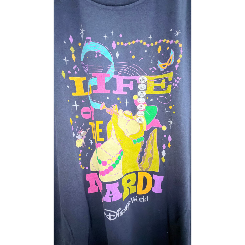 NWT Disney Parks Princess & the Frog "Life of the Mardi" T-Shirt - X-Large