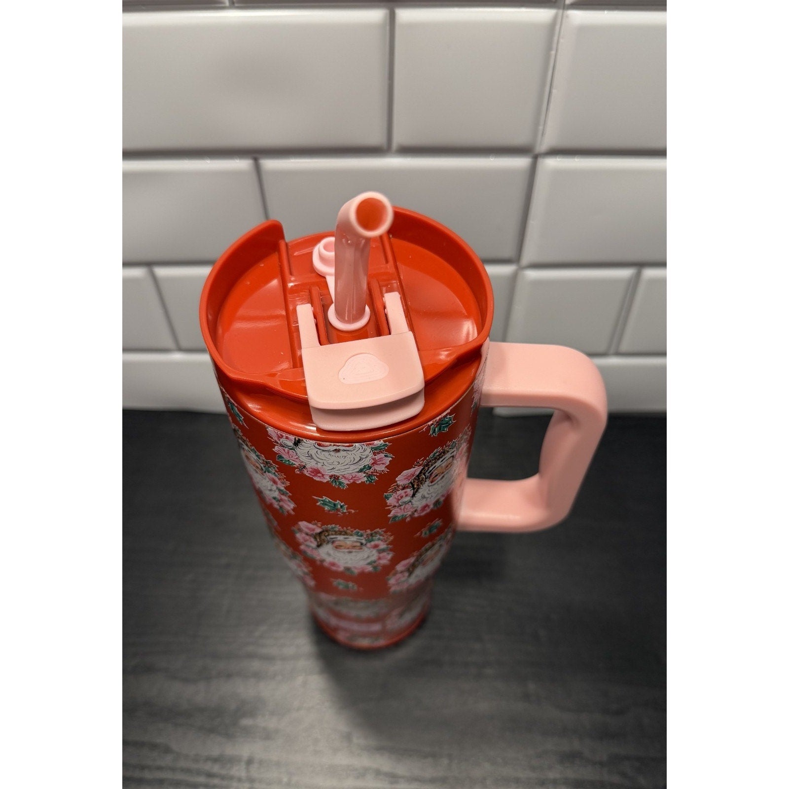 NWT Simply Southern 40oz Tumbler - Vintage Floral Santa Christmas Mug