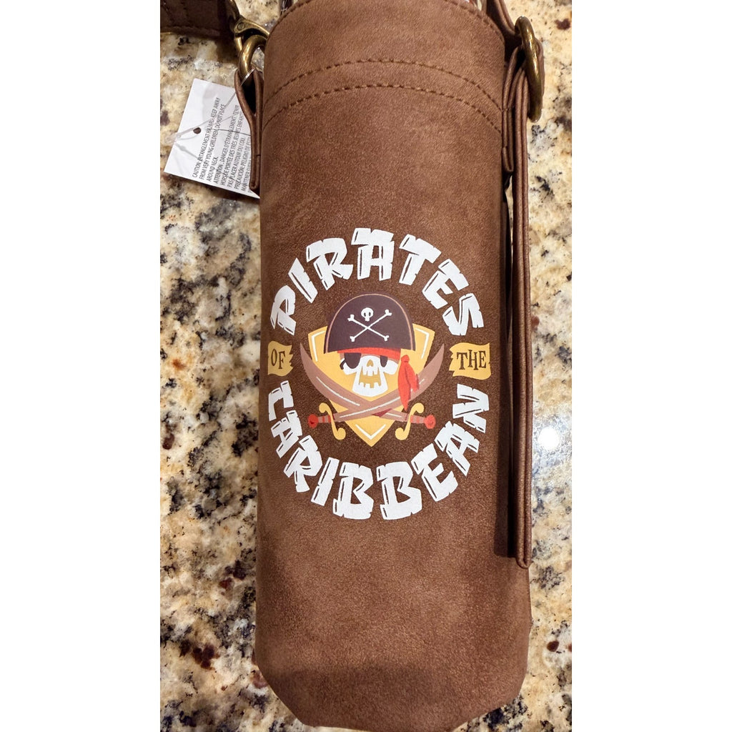 NEW Disney Parks Pirates of the Caribbean Stainless Steel Bottle & Carrier